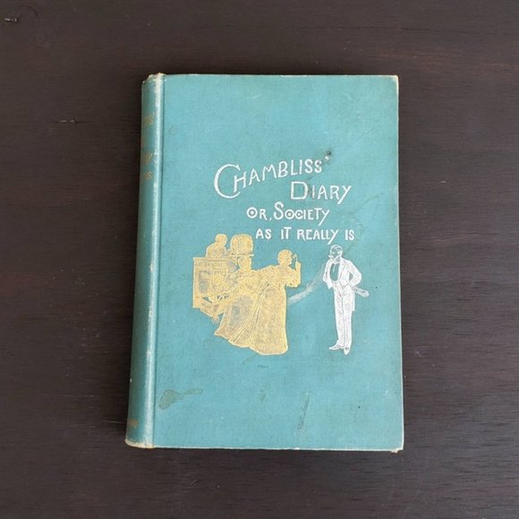 1895 First Ed Chambliss' Diary Or Society As It Really Is by Willian H Chambliss